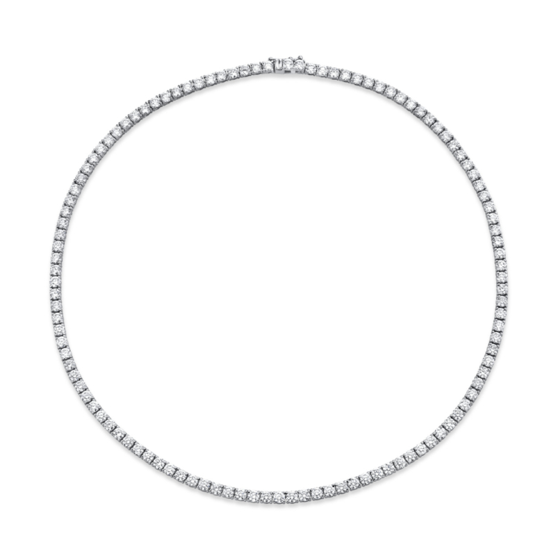 16.26 Carat 18k White Gold Diamond Necklace