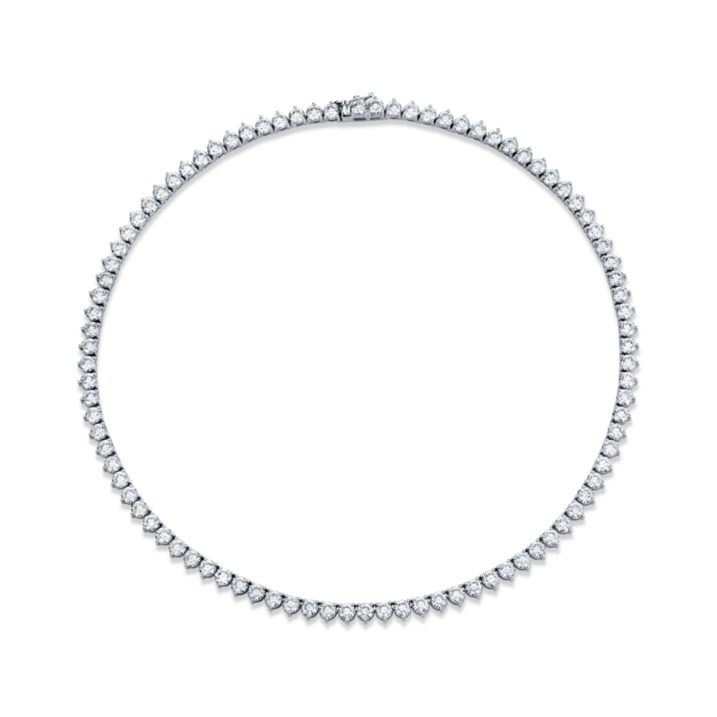 28.30 Carat 18k White Gold Diamond Necklace