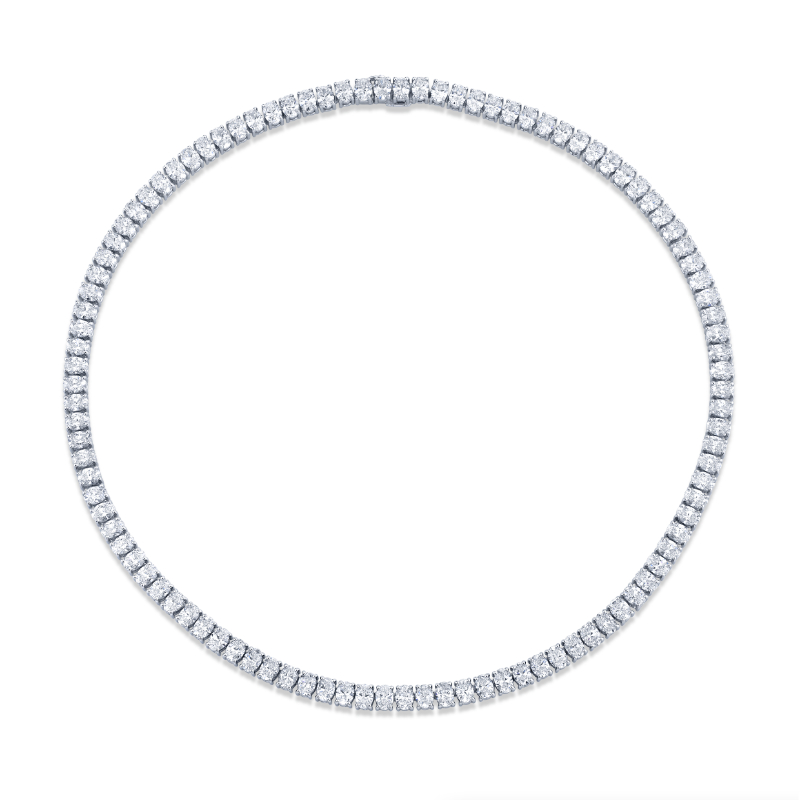 24.96 Carat Classic Straightline Diamond Necklace