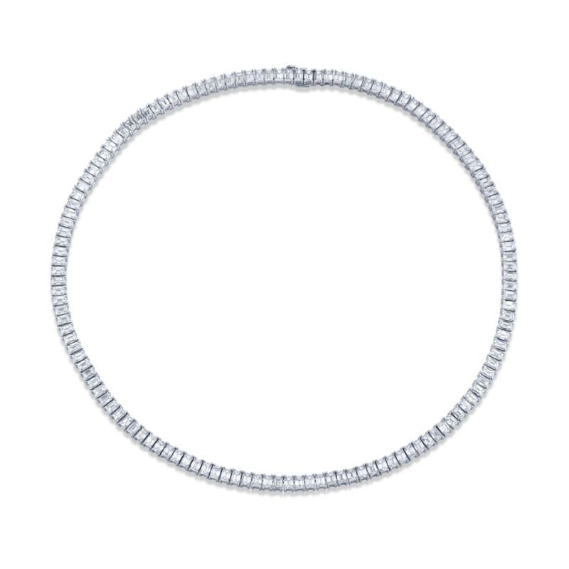 24.69 Carat 18k White Gold Necklace