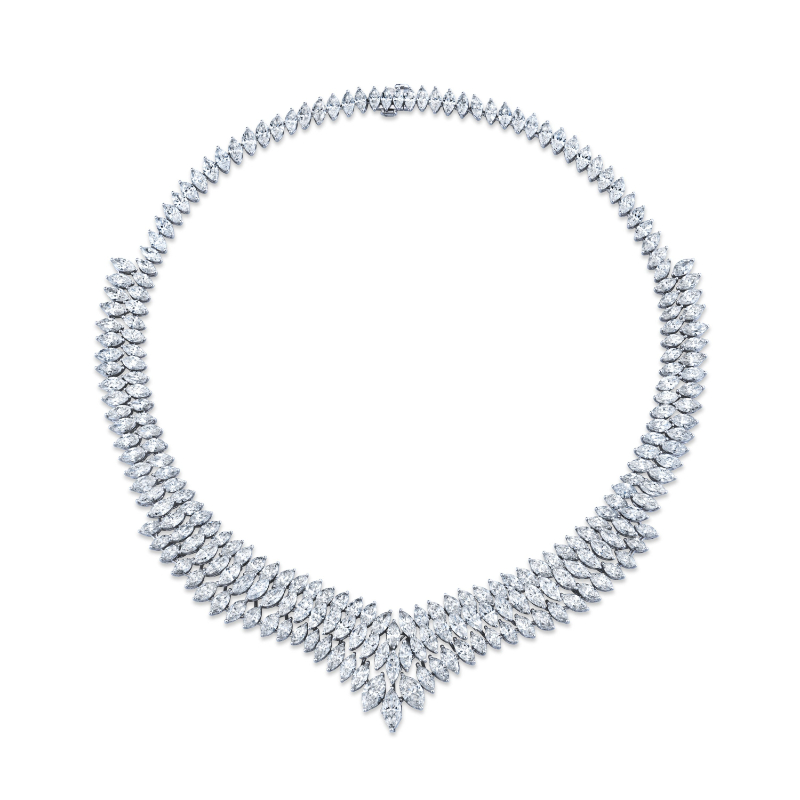 Marquise Shape Diamonds Necklace