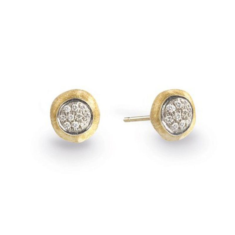 Jaipur Diamond Yellow Pave Stud Earrings