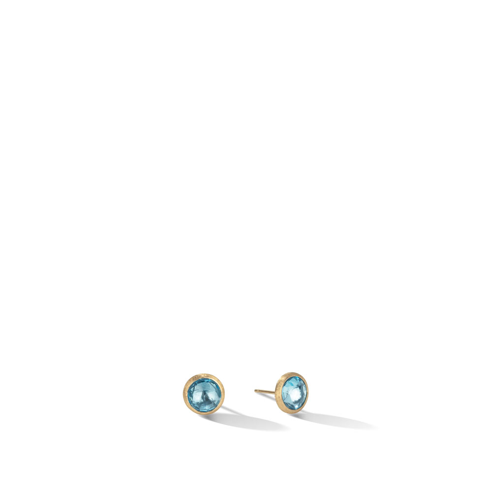 Jaipur Blue Topaz Petite Stud Earrings