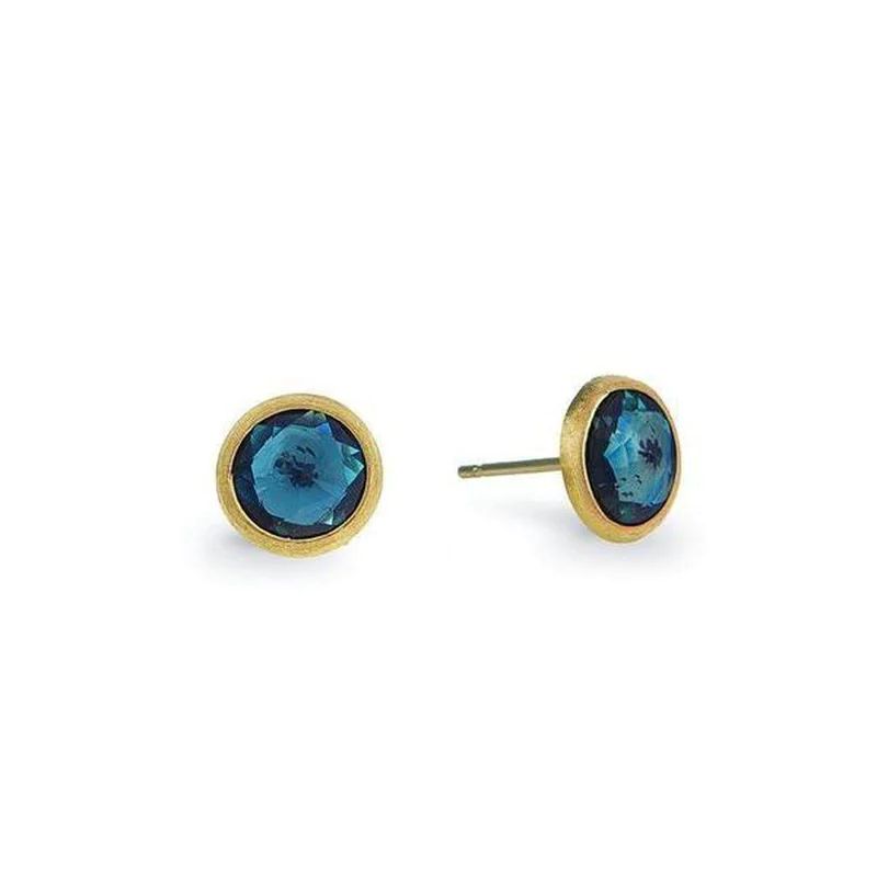 Jaipur London Blue Topaz Petite Stud Earrings