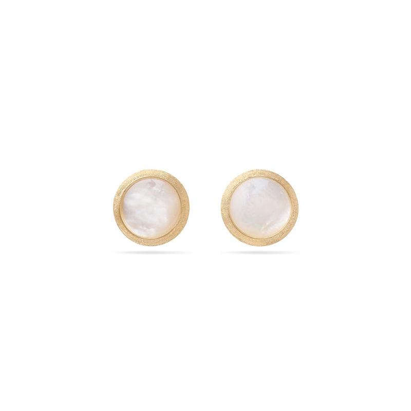 18K Yellow Gold Gemstone Stud Earrings