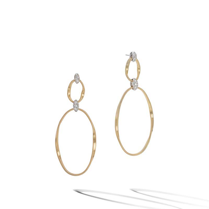 Marrakech Onde Gold Double Drop Earrings