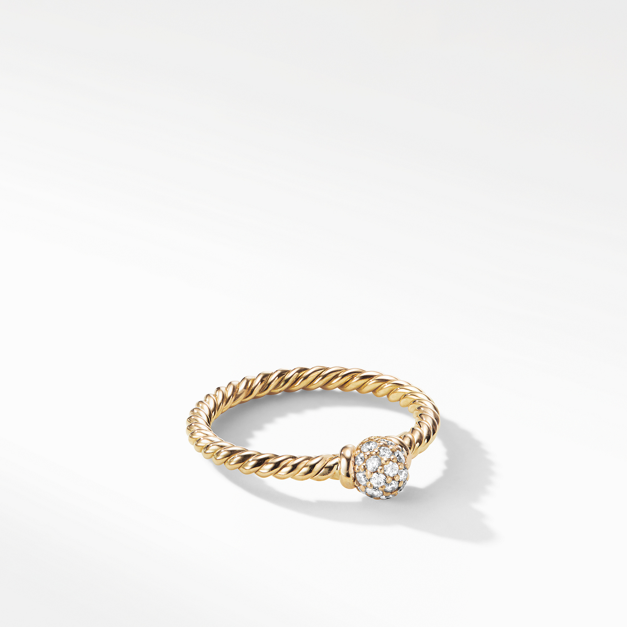 Petite Solari Station Ring with Diamonds in 18K Gold