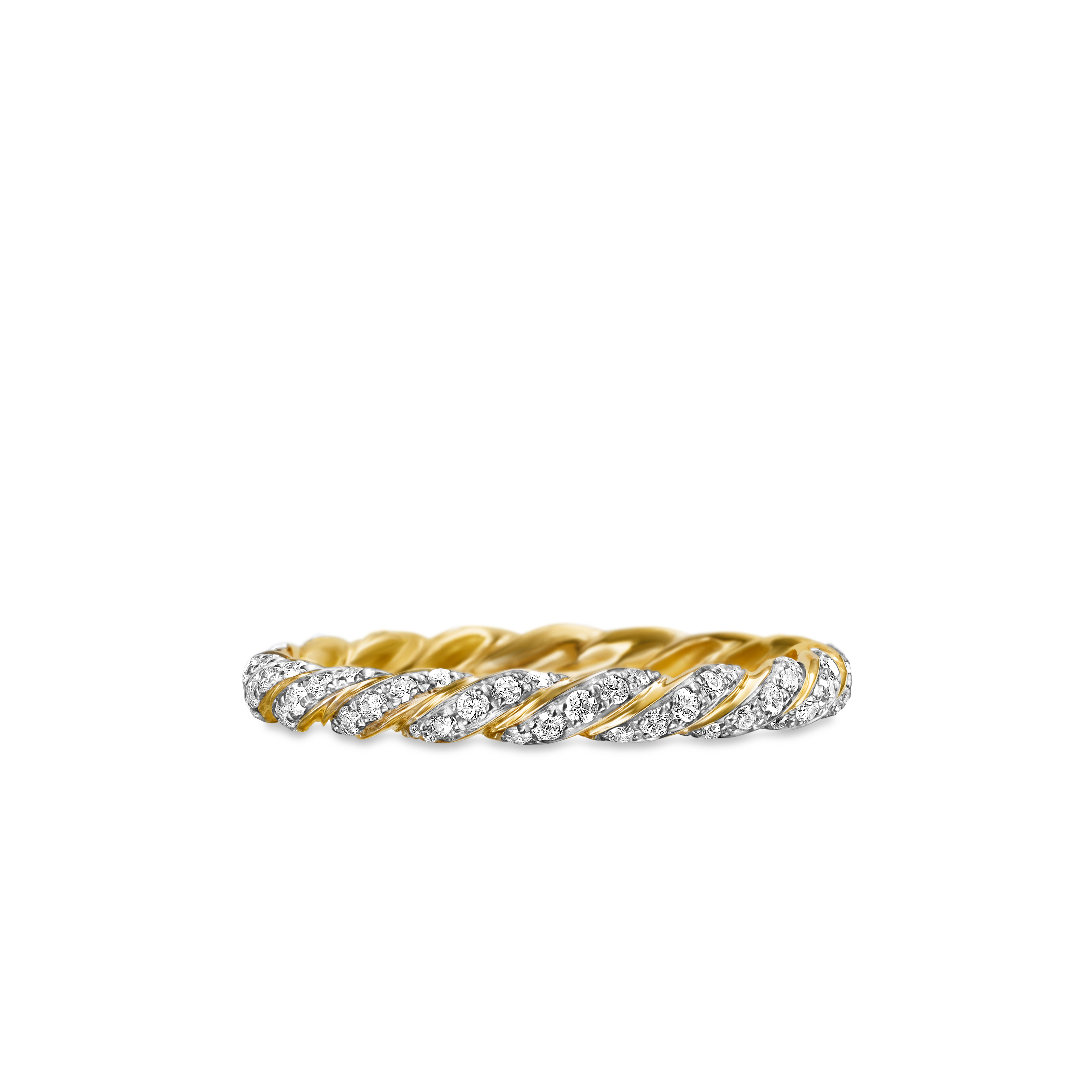 Paveflex Band Ring in 18K Yellow Gold with Diamonds