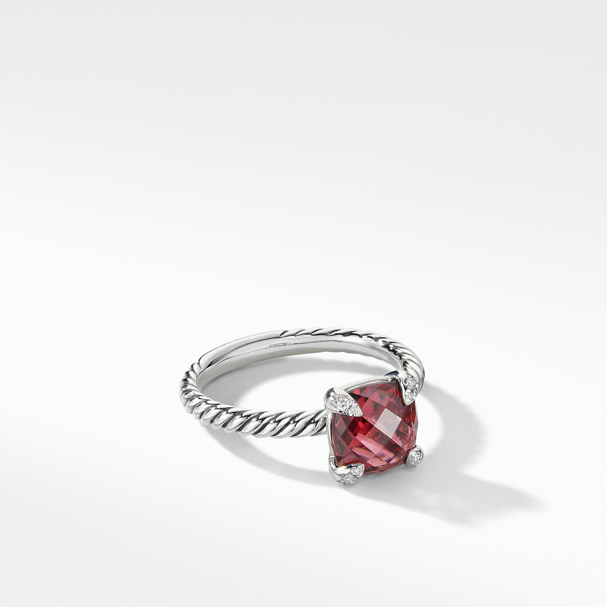 Chatelaine® Ring with Rhodalite Garnet and Diamonds