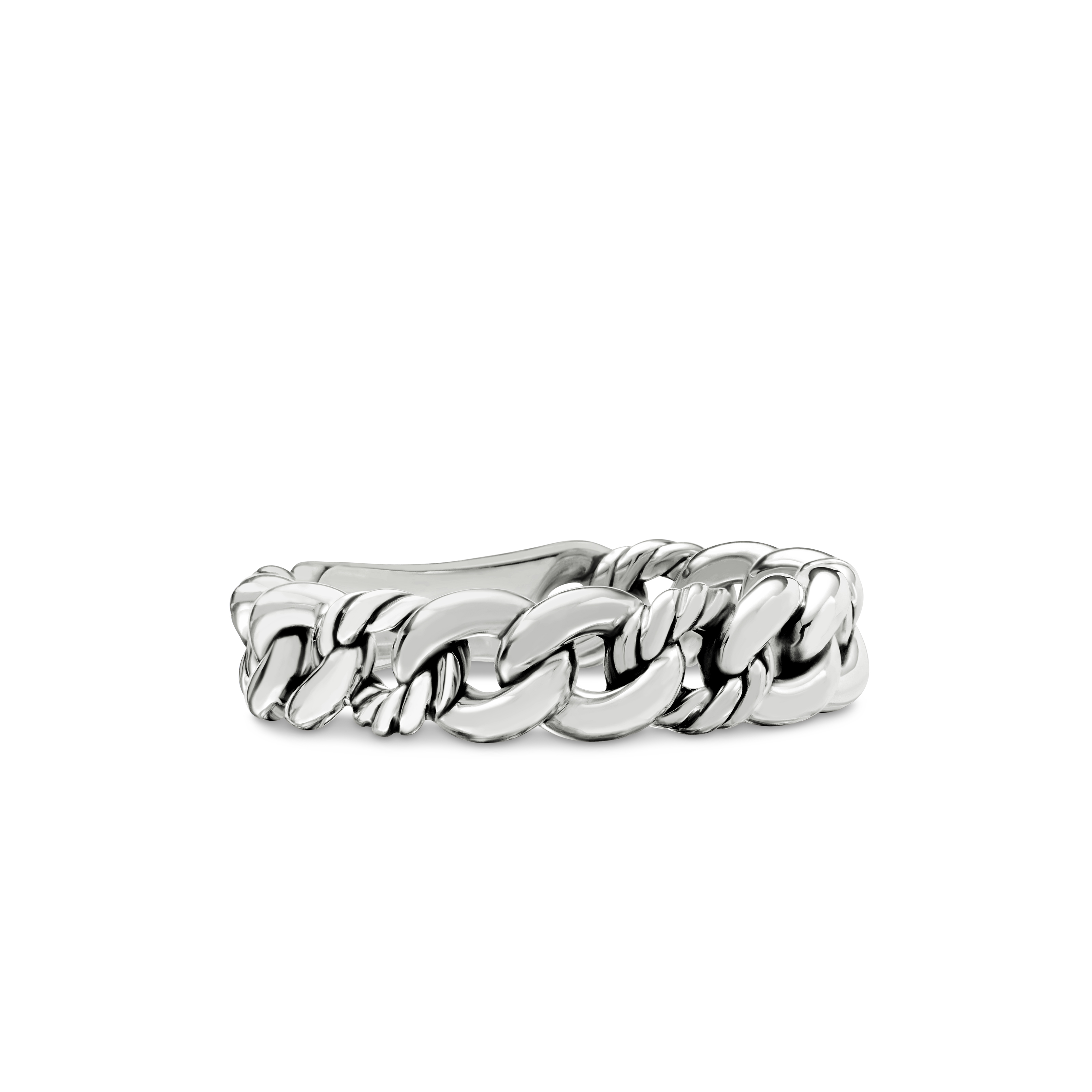 BelmontÂ® Curb Link Band Ring in Sterling Silver, 5mm