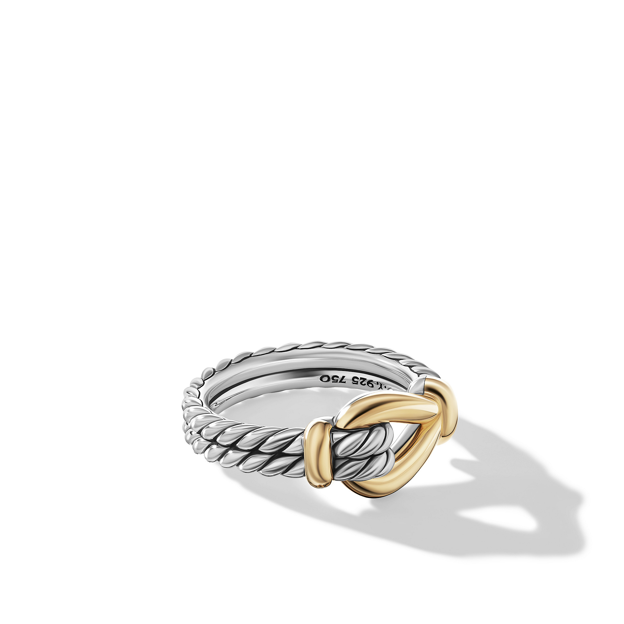 Thoroughbred Loop Ring in Sterling Silver with 18K Yellow Gold, 9mm