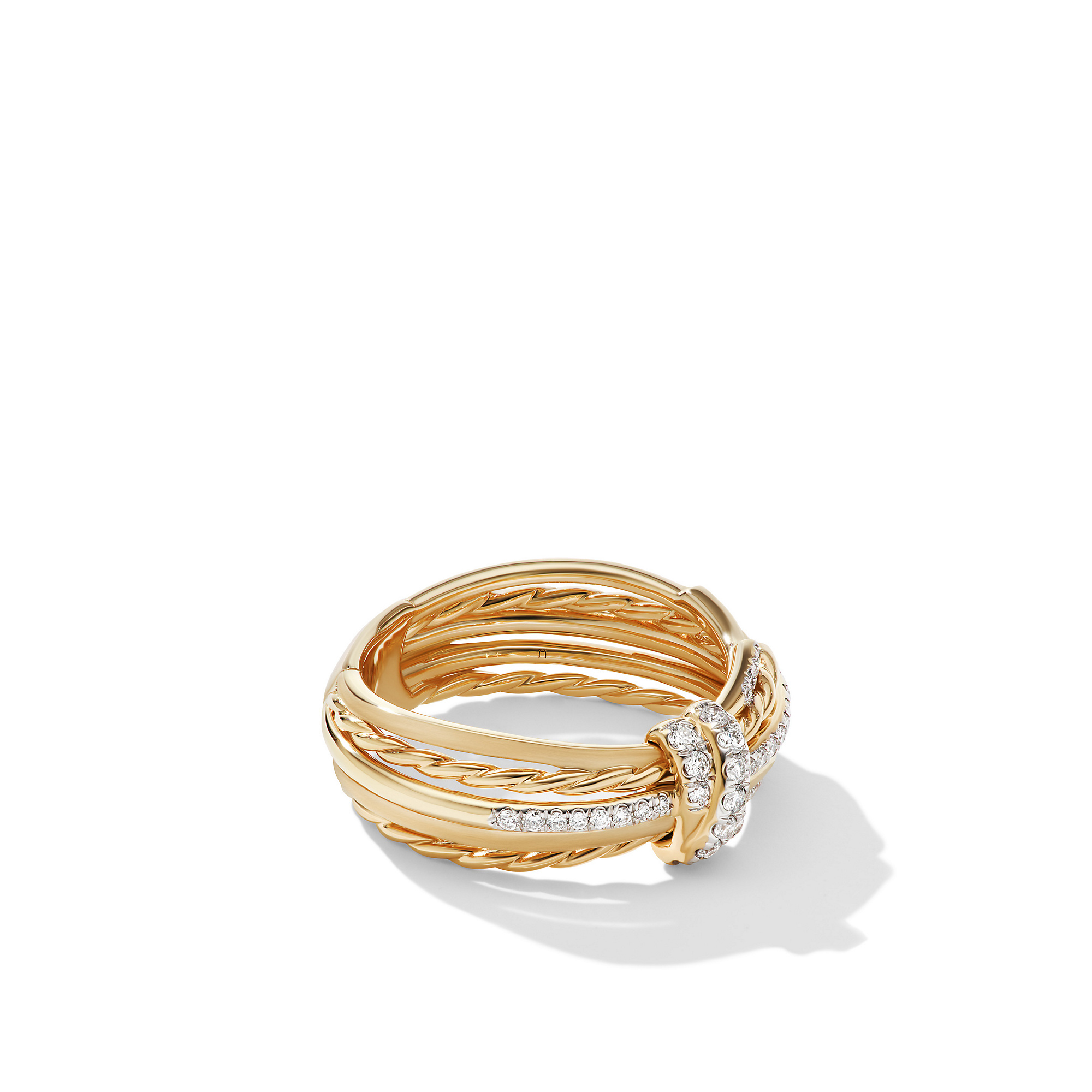 Angelika™ Ring in 18K Yellow Gold with Pave Diamonds