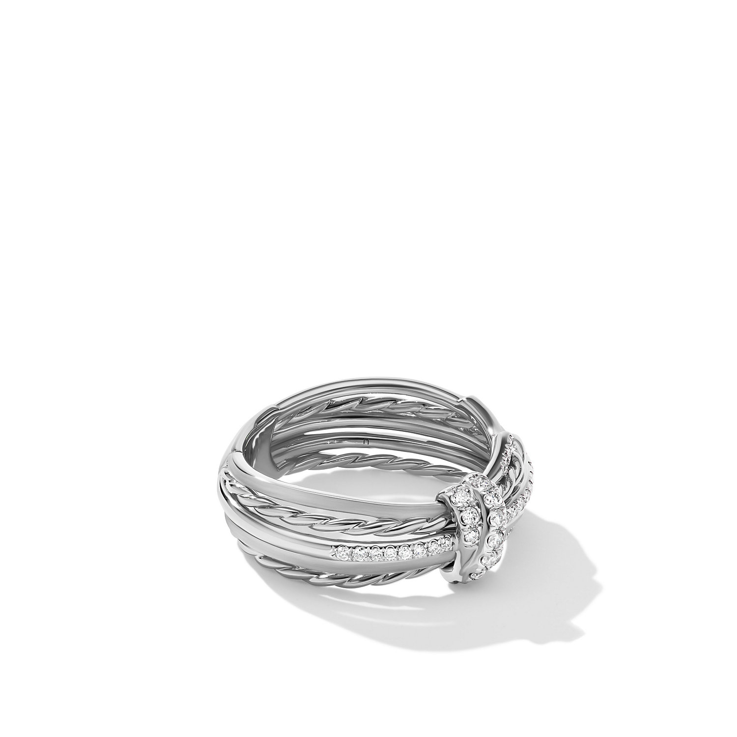 Angelika™ Ring in Sterling Silver with Pave Diamonds