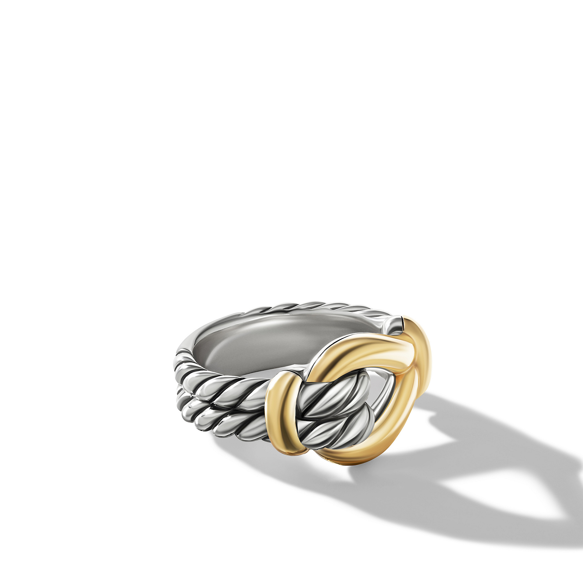 Thoroughbred Loop Ring in Sterling Silver with 18K Yellow Gold, 13mm