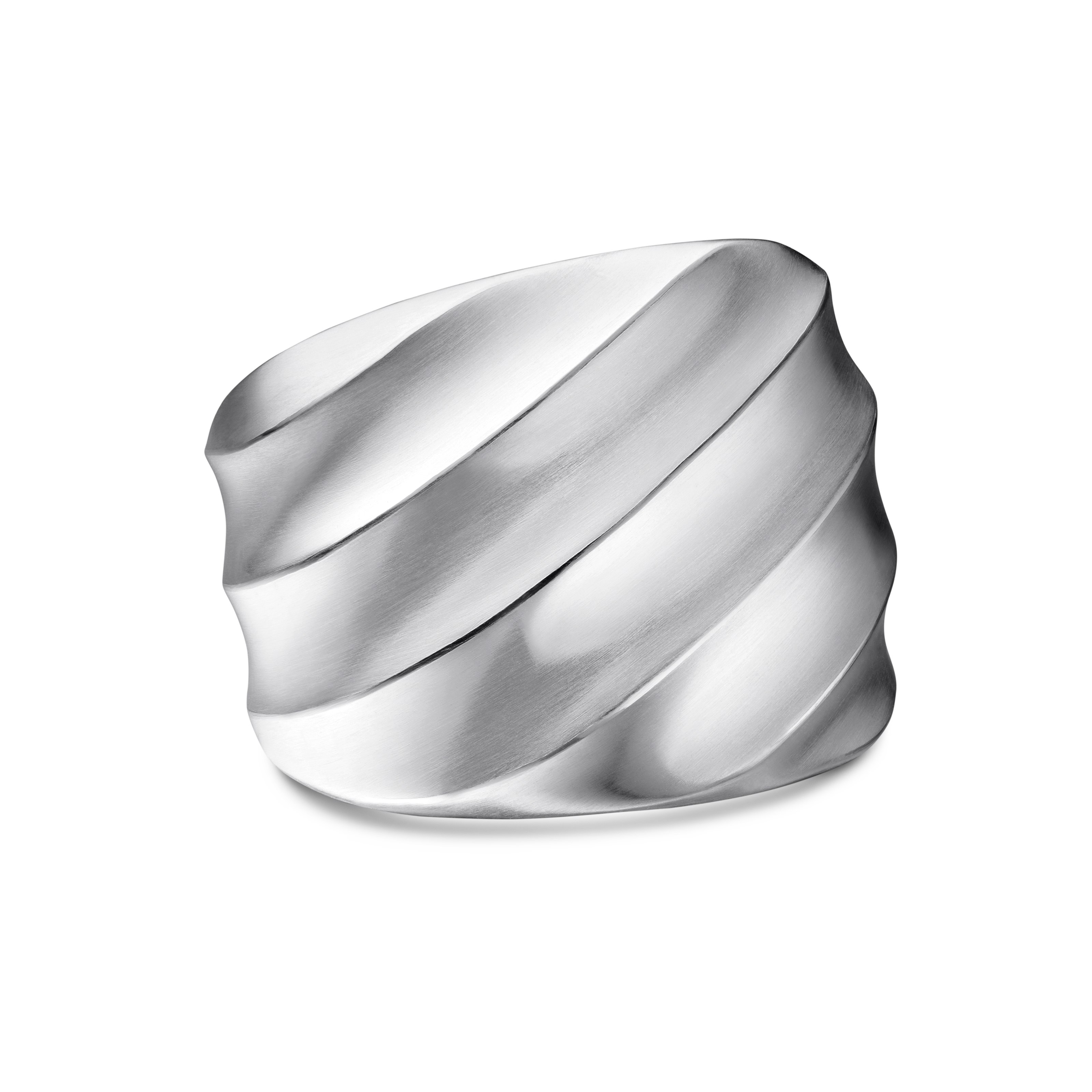 Cable Edge® Saddle Ring in Sterling Silver, 18.8mm