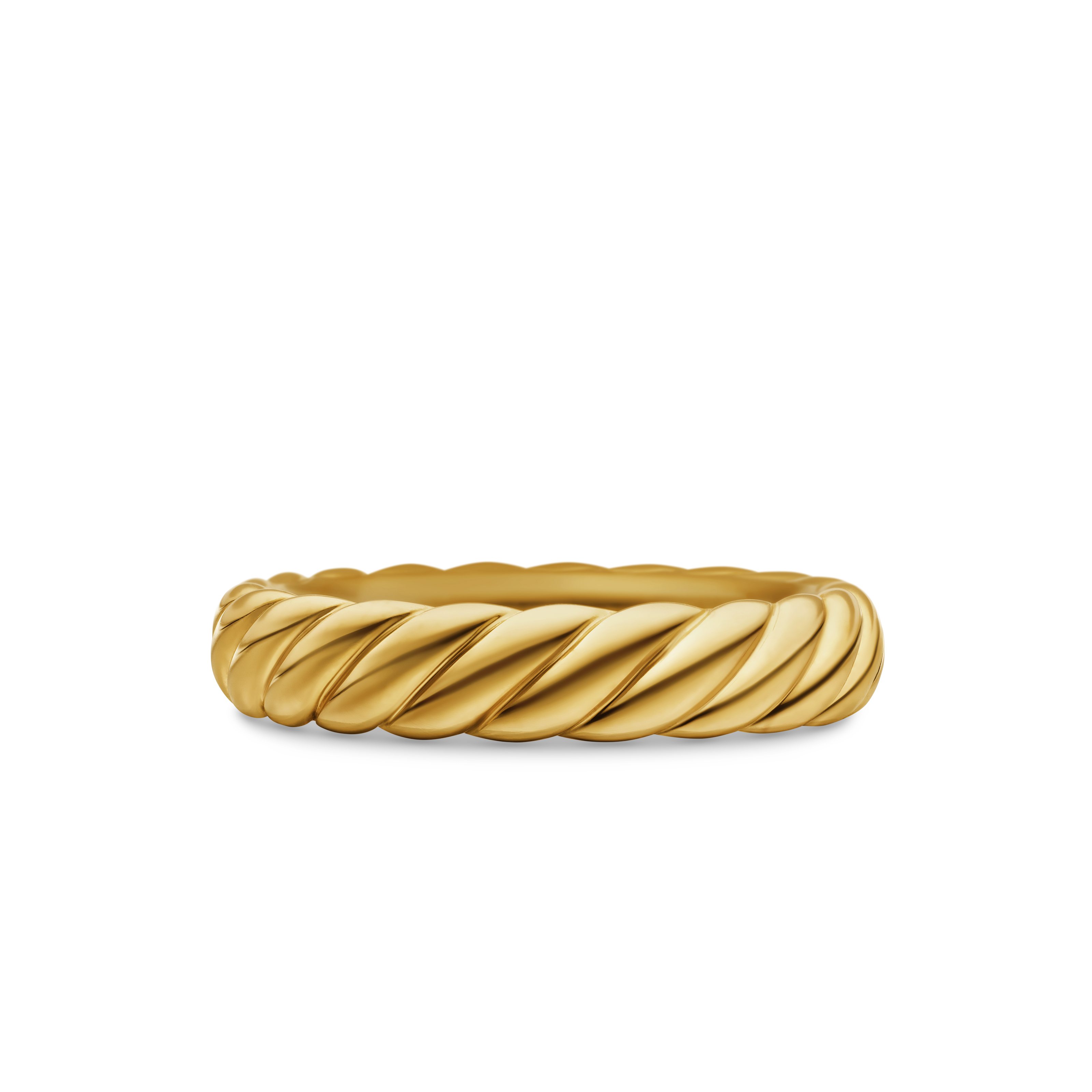 Sculpted Cable Band Ring in 18K Yellow Gold, 4.6mm