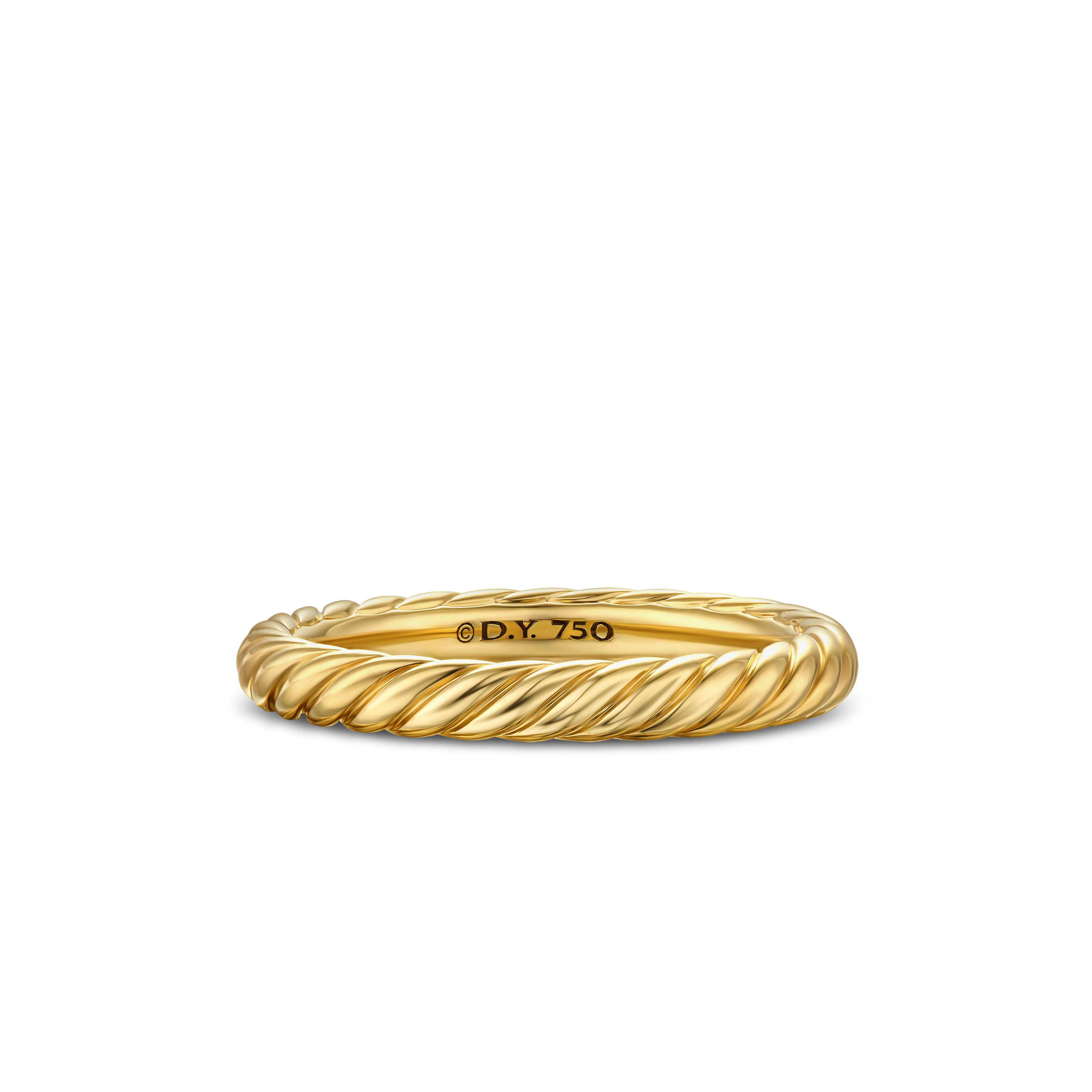 Cable Band Ring in 18K Yellow Gold, 2.8mm