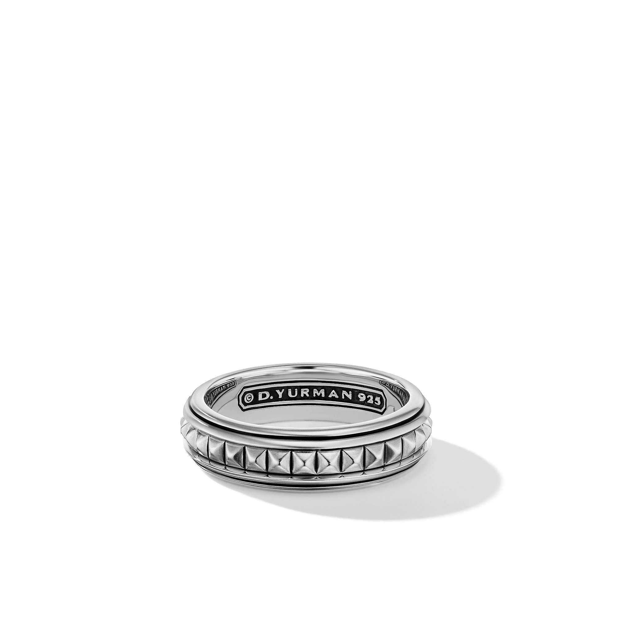 Pyramid Band Ring in Sterling Silver