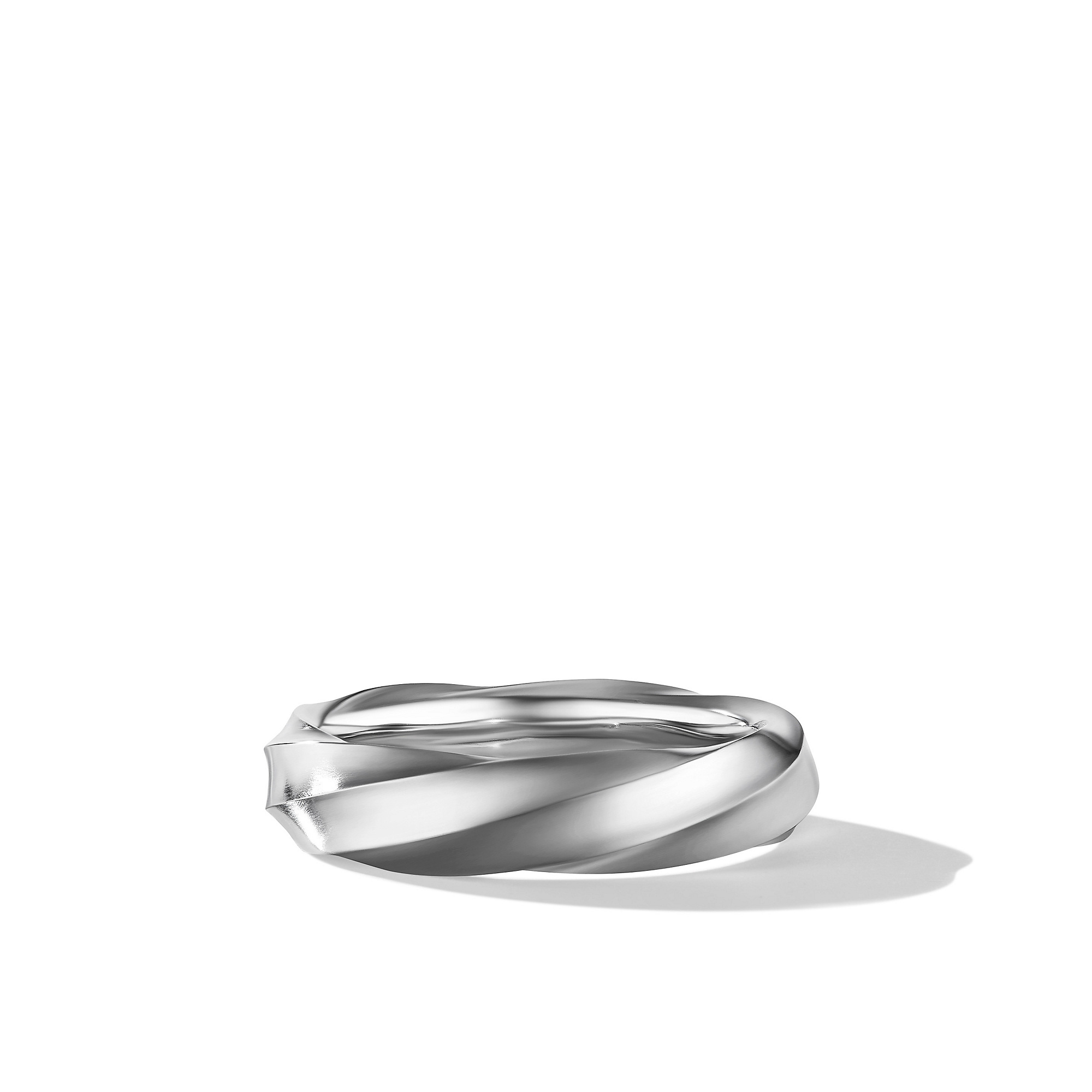 Cable Edge® Band Ring in Sterling Silver, 6mm