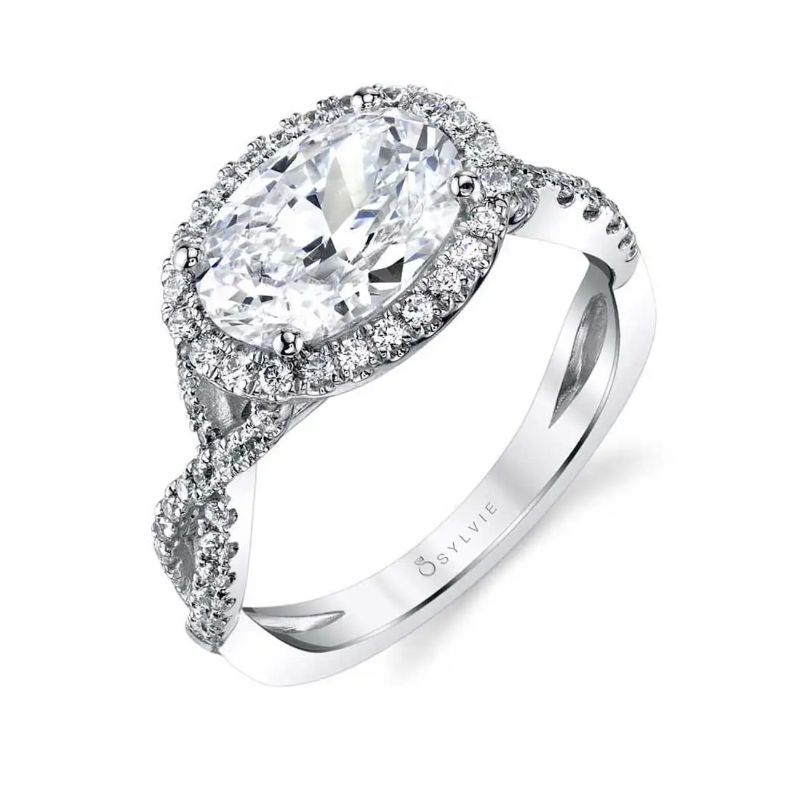Oval Engagement Ring With Halo - Scarlett