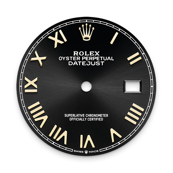 Bright black dial