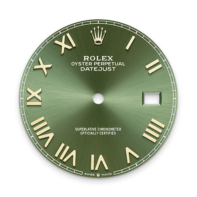 Olive green dial